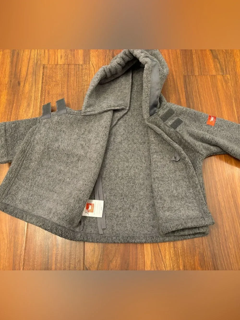 Widgeon Grey Fleece Wrap Velcro Jacket